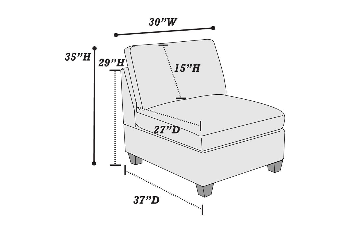 Living Room Furniture Grey Chenille Modular Sectional 6Pc Set Corner Sectional Modern Couch 3X Corner Wedge 2X Armless Chairs And 1X Ottoman Plywood Grey Chenille Wood Primary Living Space Cushion Back Contemporary,Modern Modular Chenille 6 Seat