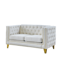 3 Seater 2 Seater Combination Sofa.Beige Velvet Beige Foam Velvet