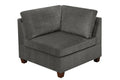 Living Room Furniture Grey Chenille Modular Sectional 6Pc Set Corner L Sectional Modern Couch 2X Corner Wedge 2X Armless Chairs And 2X Ottomans Plywood Grey Chenille Wood Primary Living Space Cushion Back Contemporary,Modern Modular Chenille 6 Seat