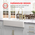 37 Inch Farmhouse Kitchen Sink, Apron Front