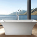 Freestanding Bathtub Faucet With Hand Shower Chrome Metal