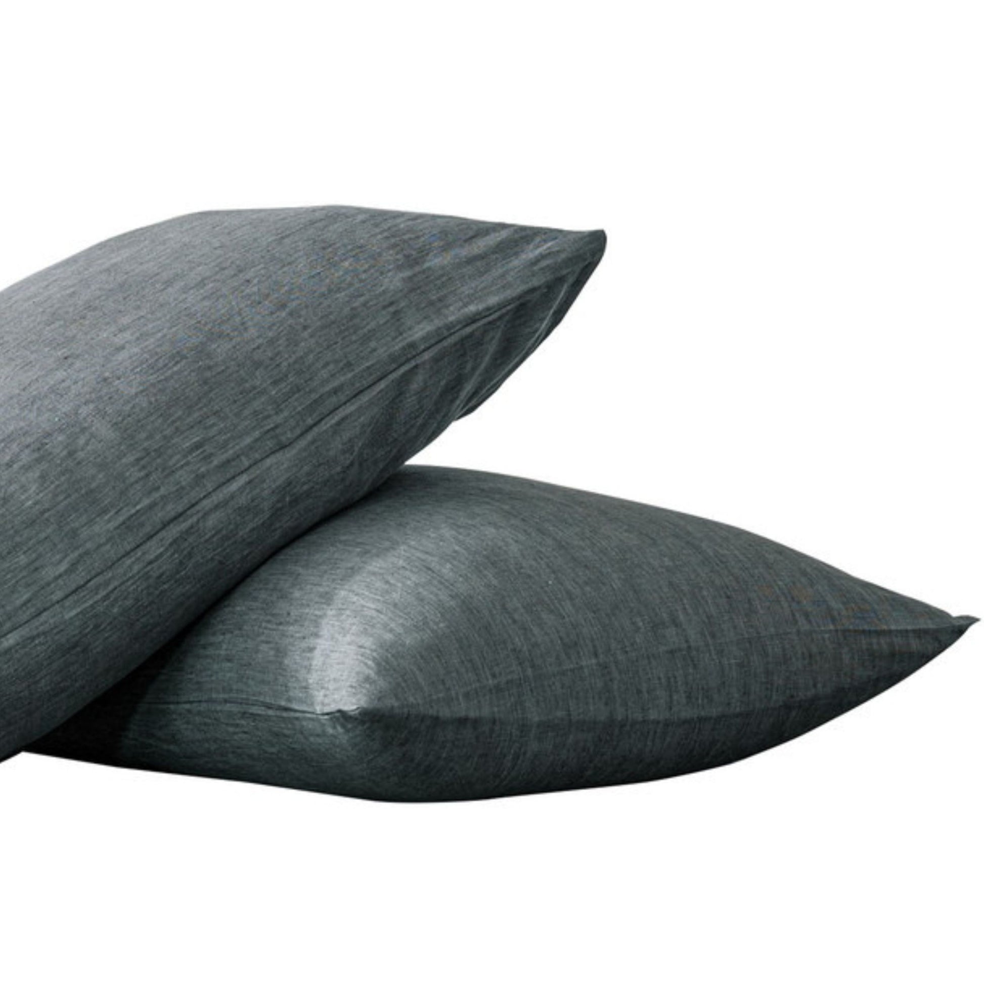 King Size Pillow Cases Set Of 2, King Pillow Cases Set Of 2, Pillow Cases King, Premium Soft Linen Pillow Case With Envelope Enclosure 20"X36", Iron Grey Linen Linen