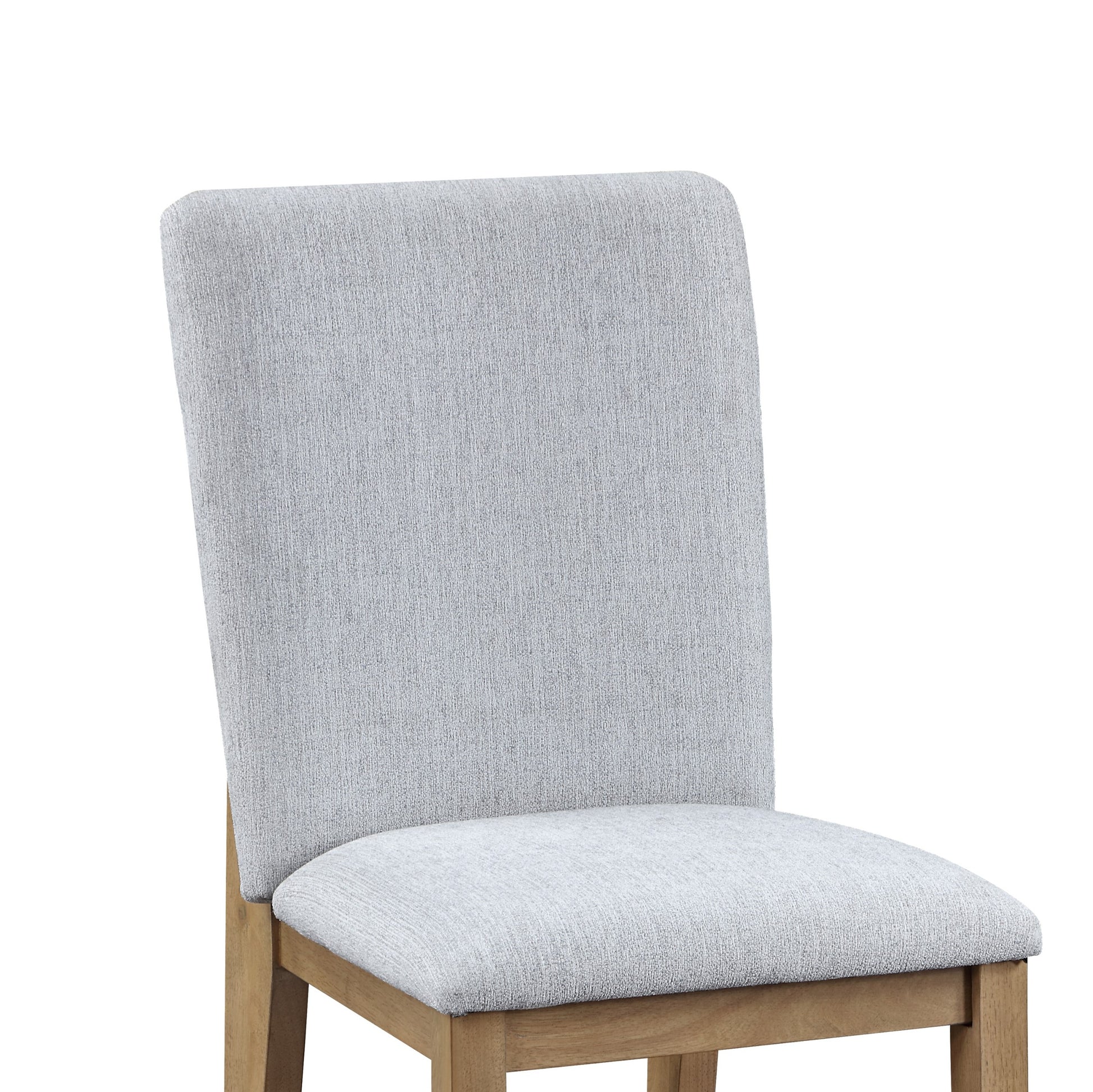 Delphine Set Of 2 Gray Linen Fabric 19" Dining Chair Gray Mdf