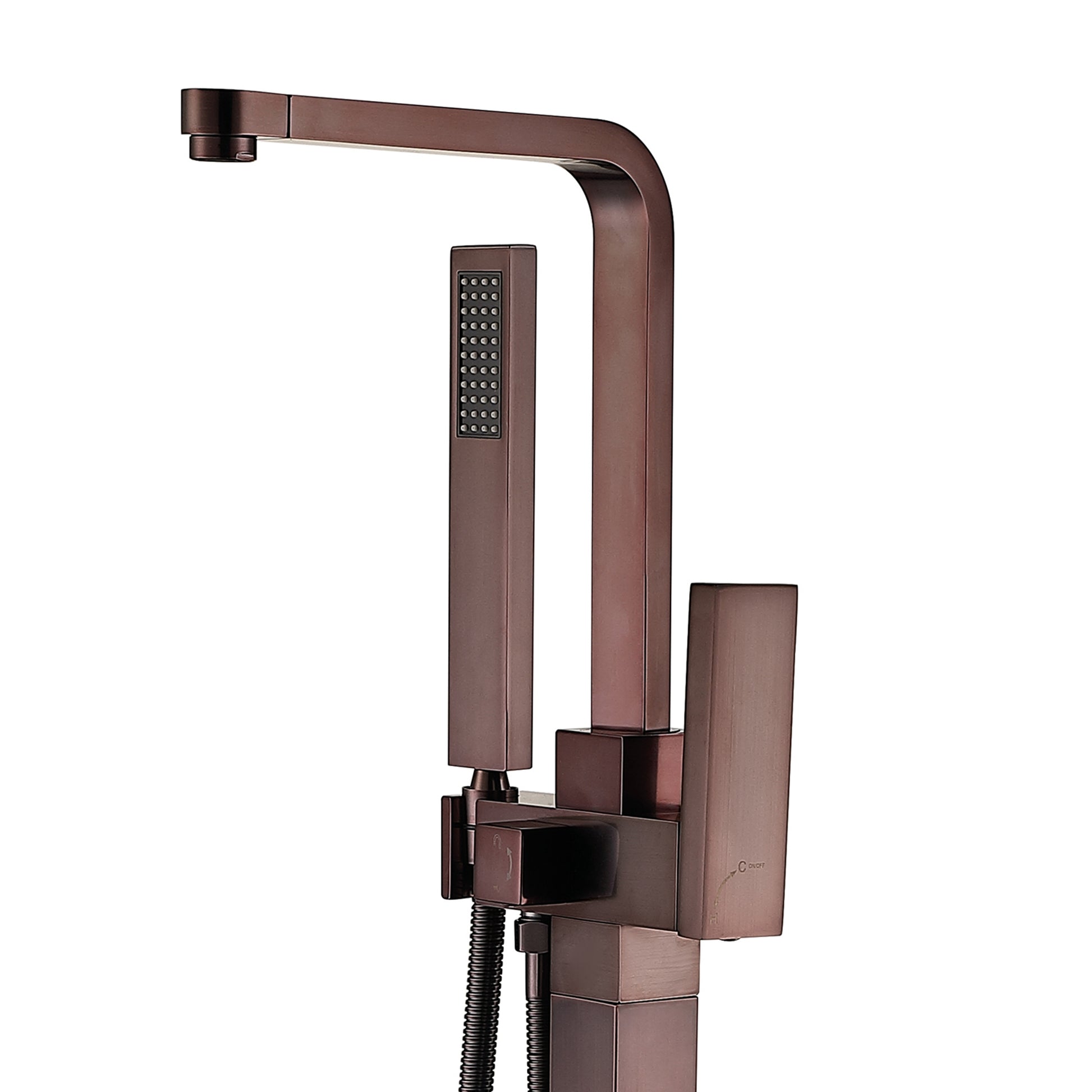 Freestanding Bathtub Faucet With Hand Shower Oil Rubbed Bronze Metal