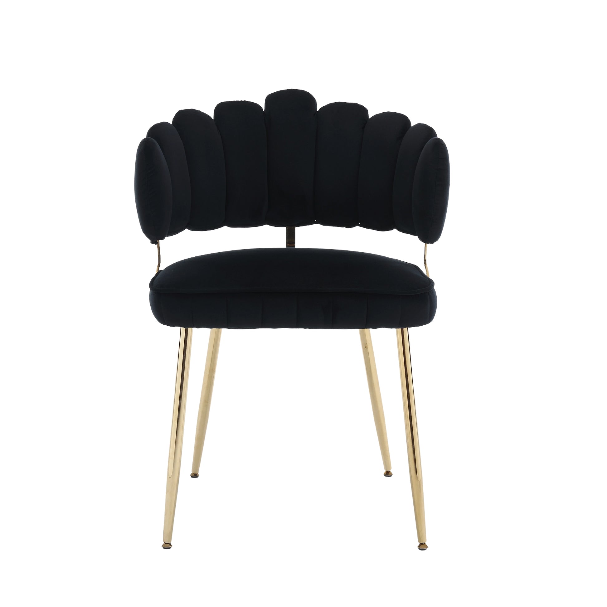 Coolmore Accent Chair ,Leisure Single Chair With Golden Feet Black Velvet