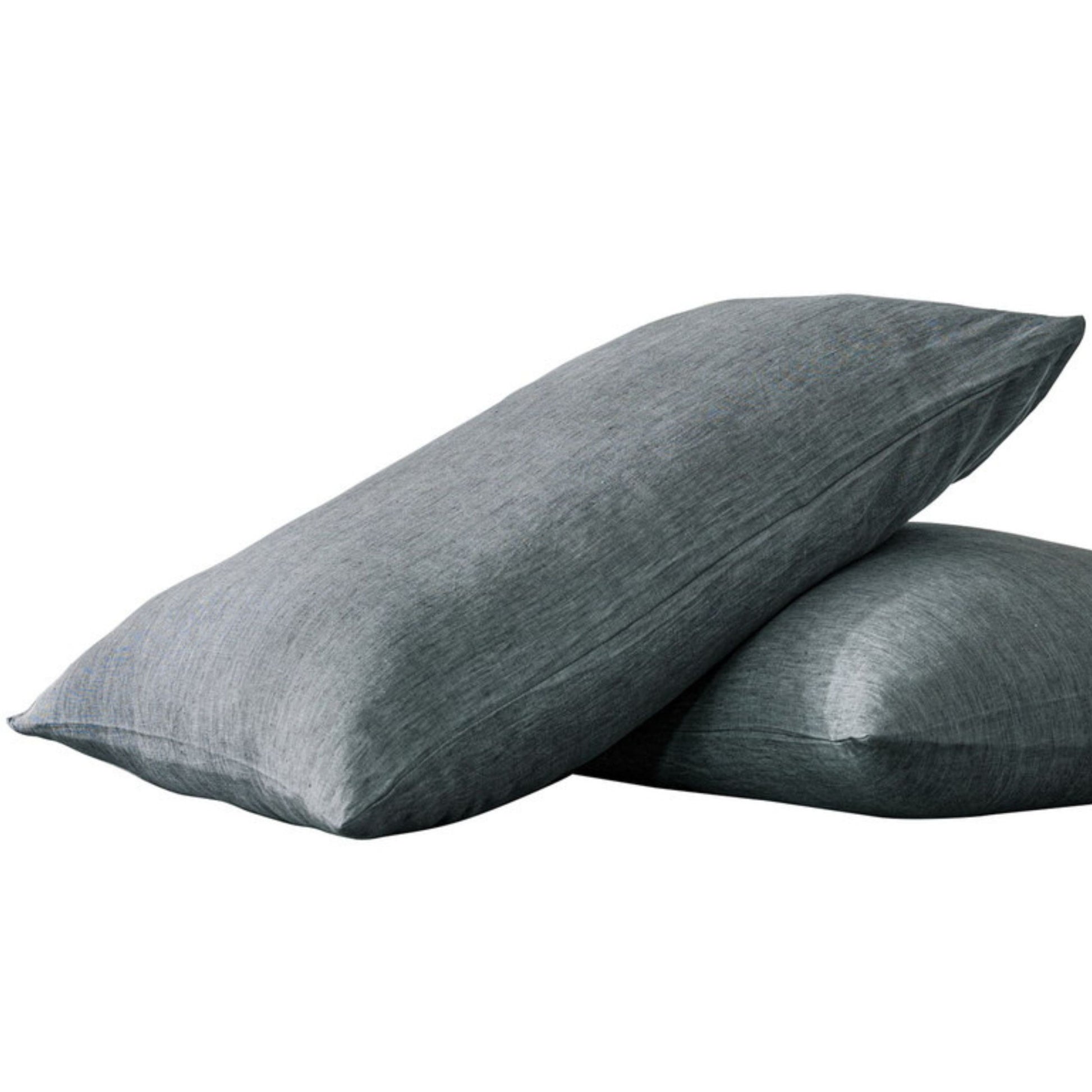 King Size Pillow Cases Set Of 2, King Pillow Cases Set Of 2, Pillow Cases King, Premium Soft Linen Pillow Case With Envelope Enclosure 20"X36", Iron Grey Linen Linen