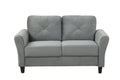 Fashion Living Room Two Piece Sofa Set, Living Room Three Seater Two Seater Antique Dark Grey Polyester