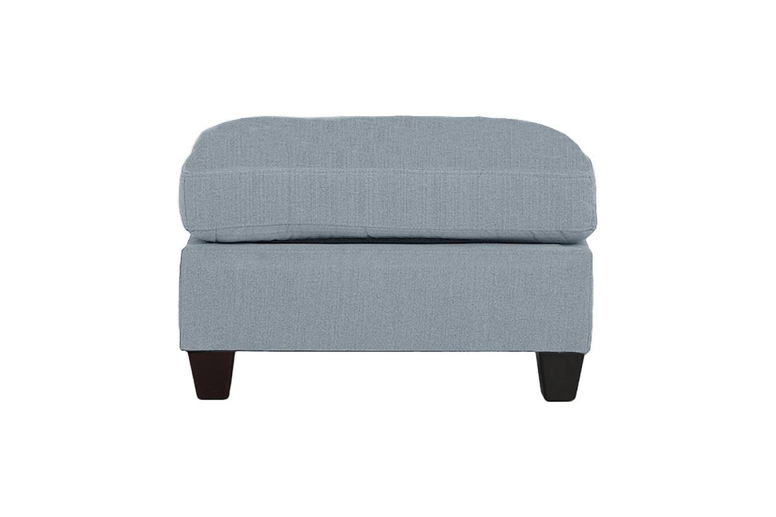 Living Room Furniture Cocktail Ottoman Grey Linen Like Fabric 1Pc Plush Ottoman Wooden Legs Grey Primary Living Space Grey Solid Contemporary,Modern,Transitional Fabric