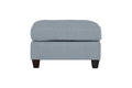 Living Room Furniture Cocktail Ottoman Grey Linen Like Fabric 1Pc Plush Ottoman Wooden Legs Grey Primary Living Space Grey Solid Contemporary,Modern,Transitional Fabric