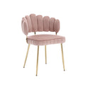 Coolmore Accent Chair ,Leisure Single Chair With Golden Feet Pink Velvet