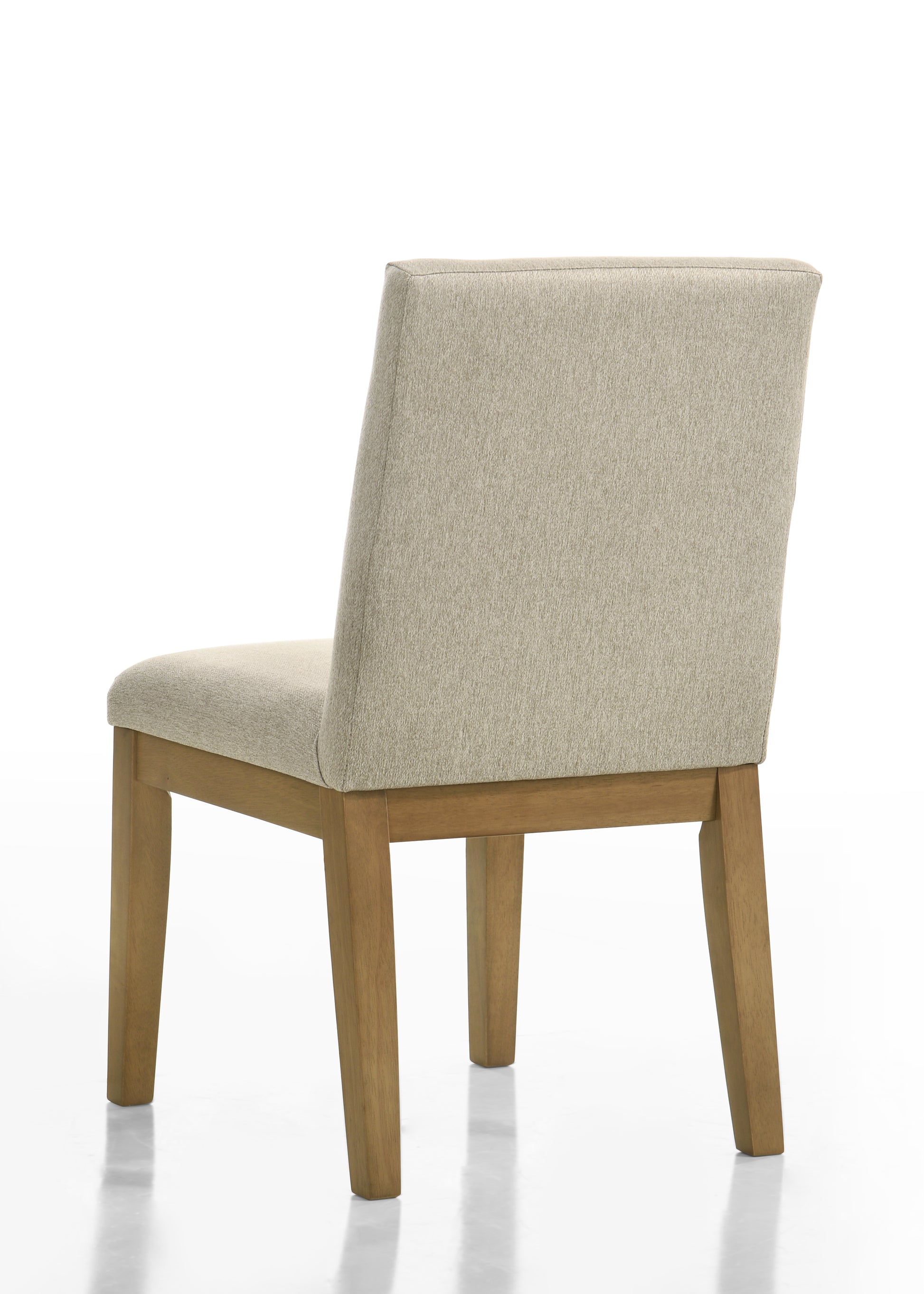 Jasper Set Of 2 Driftwood Finish Contemporary Beige Fabric 19"W Dining Chair White Wood