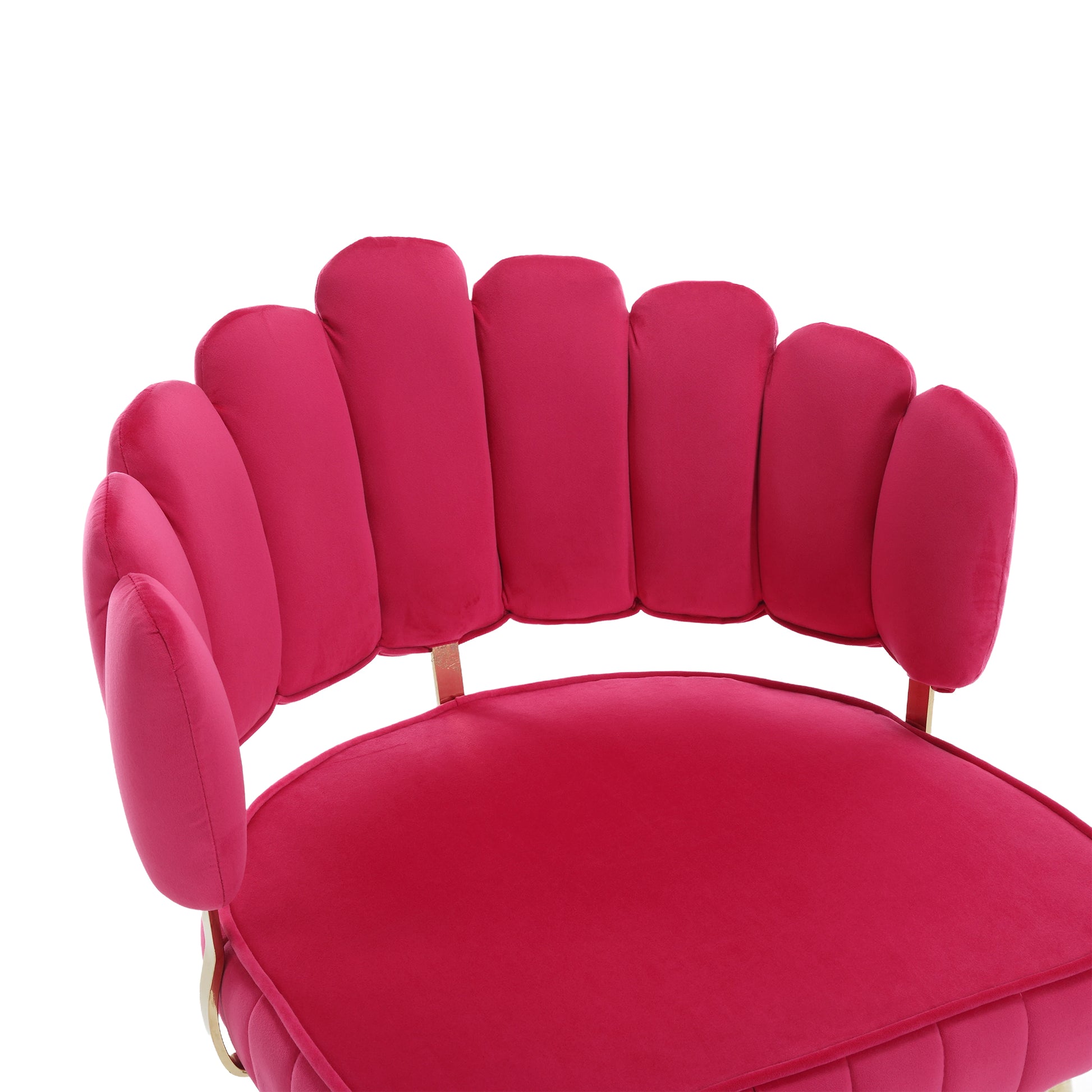 Coolmore Accent Chair ,Leisure Single Chair With Golden Feet Red Velvet