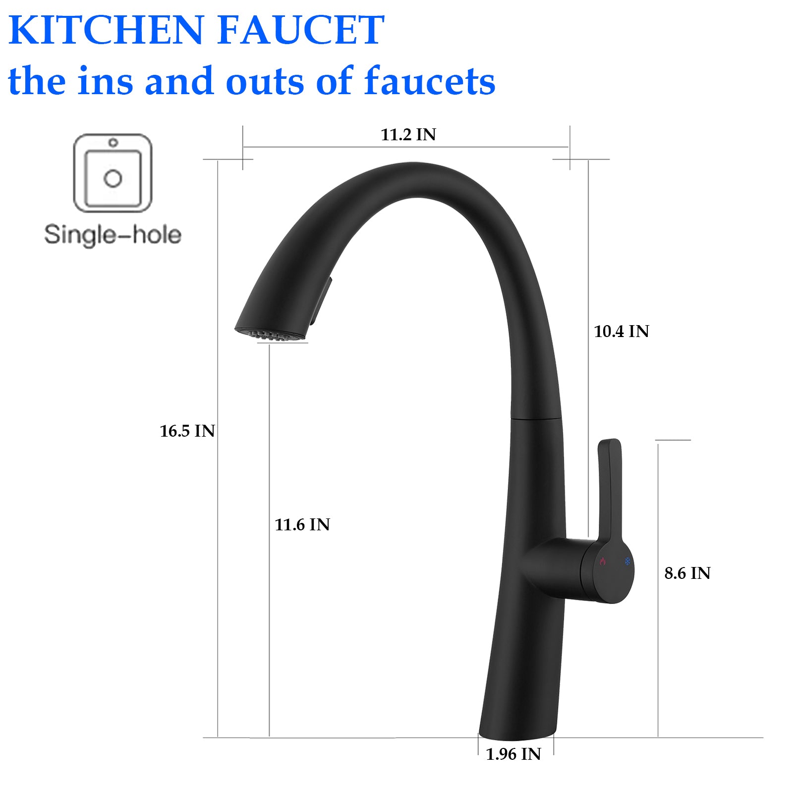 Stainless Steel Pull Out Kitchen Faucet Matte Black Stainless Steel