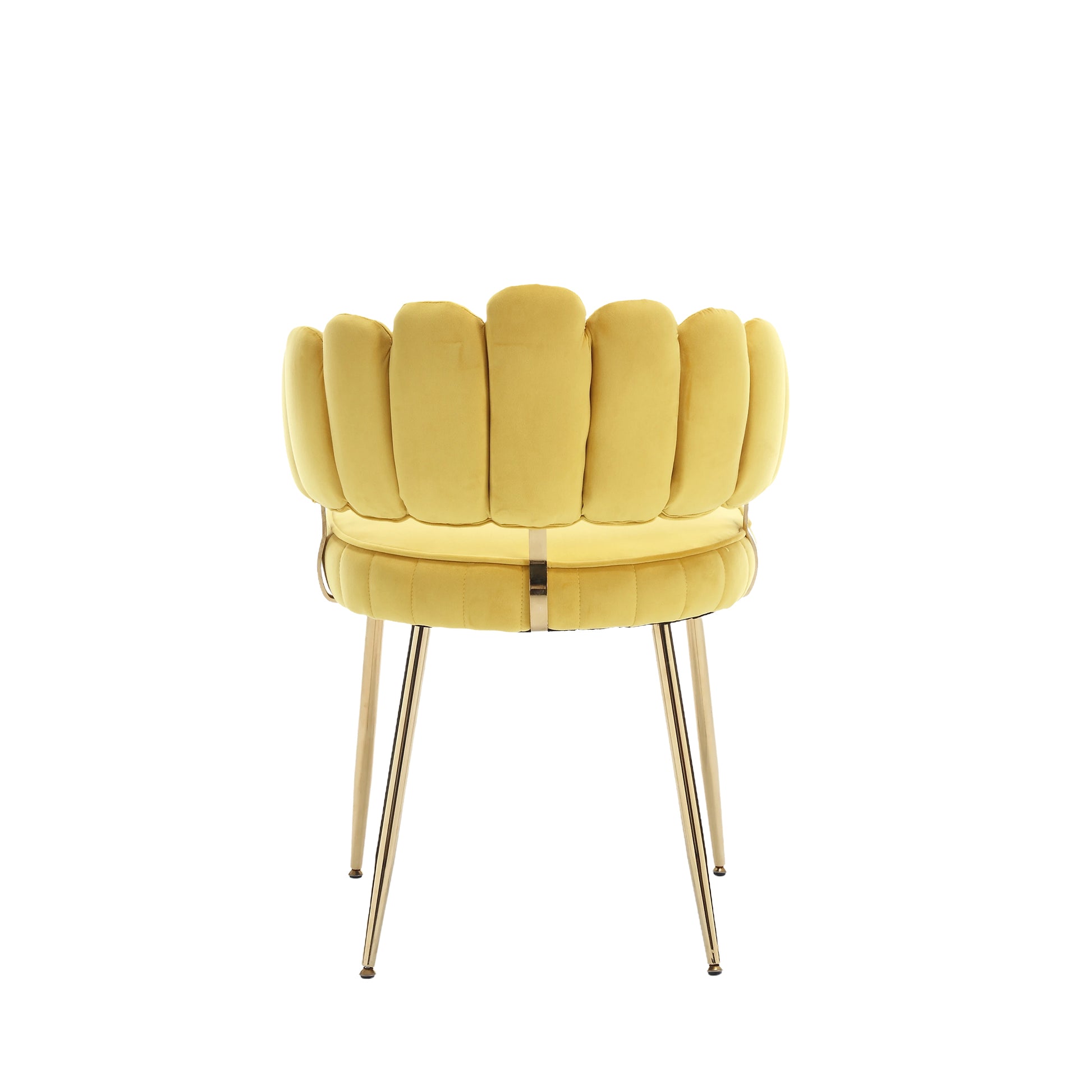 Coolmore Accent Chair ,Leisure Single Chair With Golden Feet Mustard Yellow Velvet