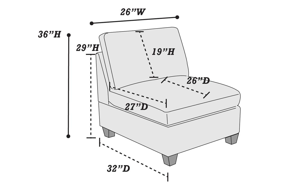 Modular Sectional 6Pc Set Living Room Furniture L Sectional Grey Linen Like Fabric 2X Corner Wedge 2X Armless Chairs And 2X Ottomans Grey Wood Primary Living Space Cushion Back Modern,Transitional L Shaped Rubberwood Fabric 6 Seat