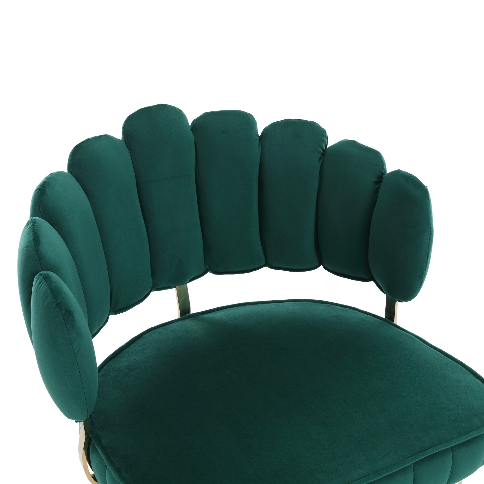 Coolmore Accent Chair ,Leisure Single Chair With Golden Feet Emerald Velvet