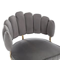 Coolmore Accent Chair ,Leisure Single Chair With Golden Feet Gray Velvet