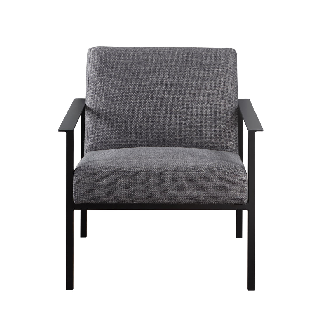 Millie Charcoal Stationary Metal Accent Chair Charcoal Foam Polyester