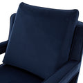 Alina Navy Blue Velvet Accent Arm Chair Navy Blue Foam Velvet