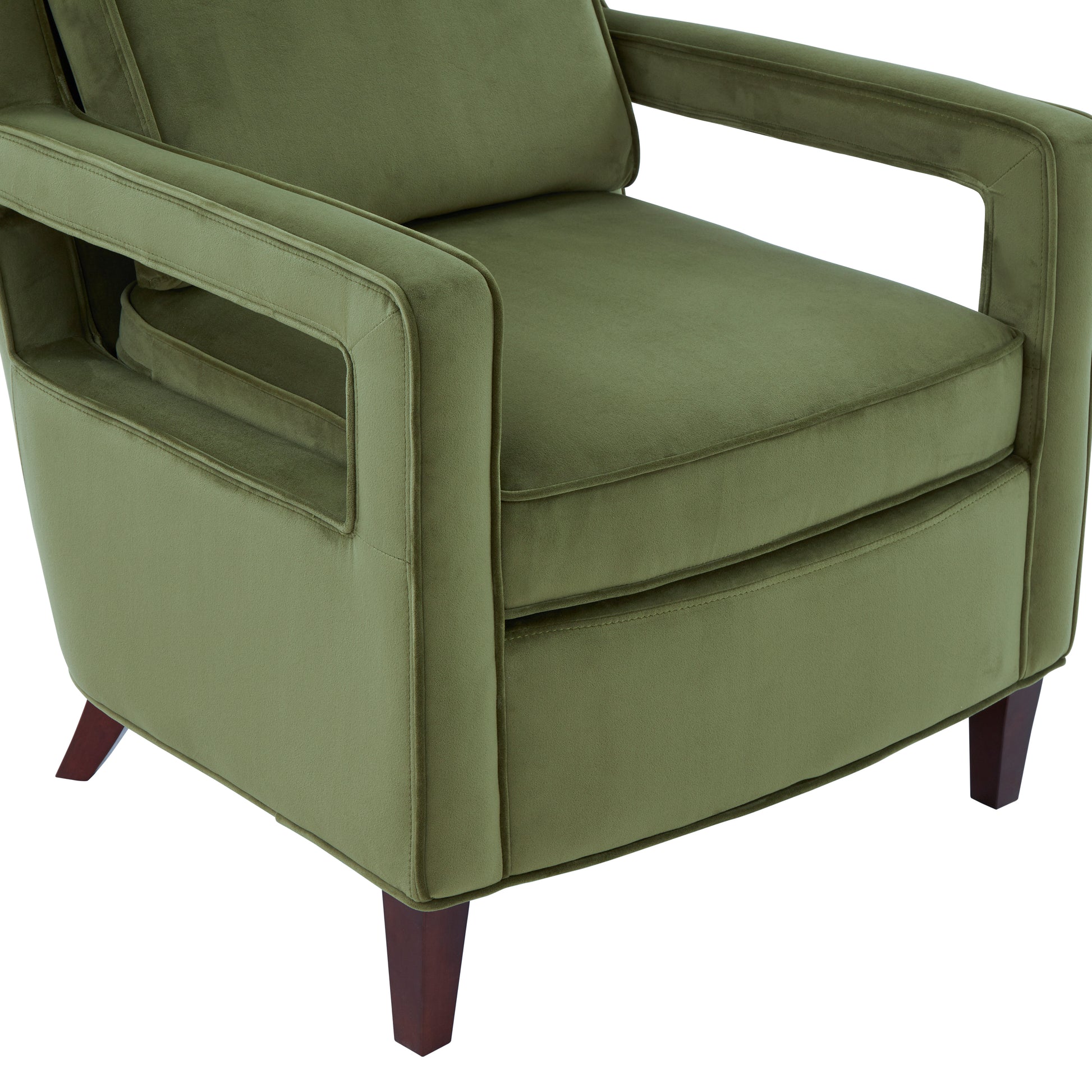 Alina Green Velvet Accent Arm Chair Green Foam Velvet