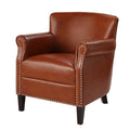 Hadley Caramel Club Chair Caramel Foam Polyester Blend
