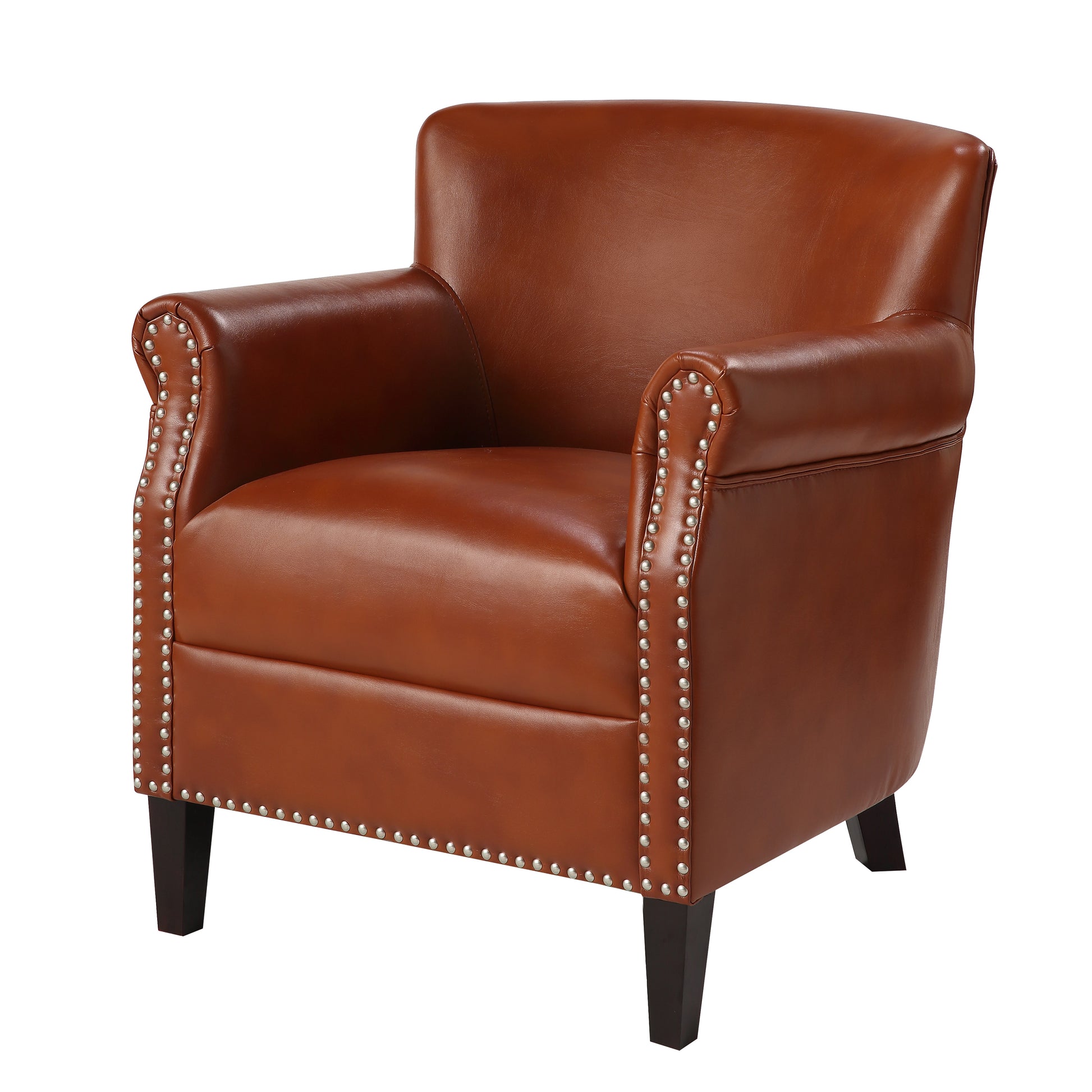 Hadley Caramel Club Chair Caramel Foam Polyester Blend