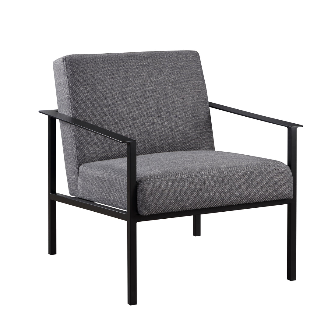 Millie Charcoal Stationary Metal Accent Chair Charcoal Foam Polyester