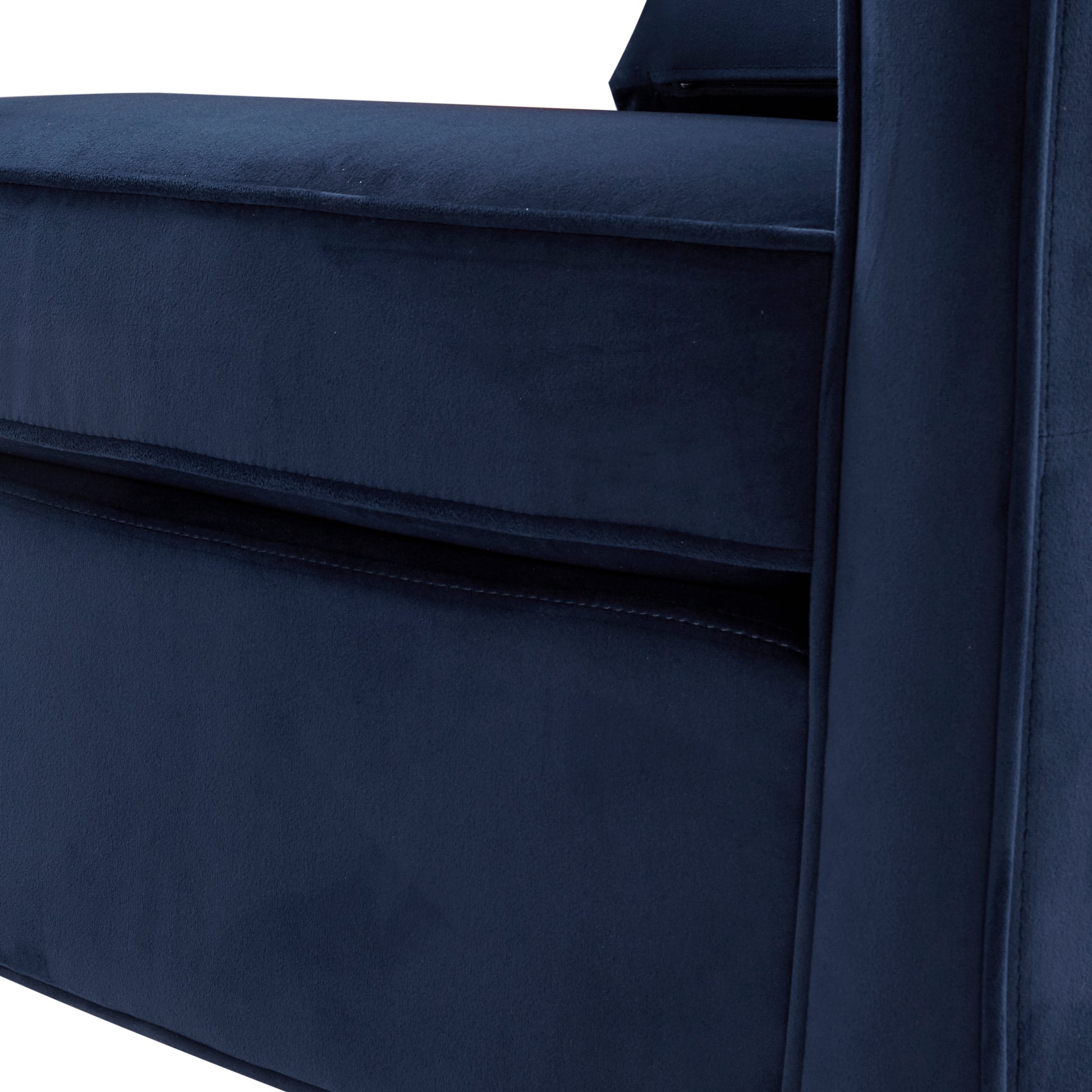 Alina Navy Blue Velvet Accent Arm Chair Navy Blue Foam Velvet