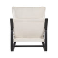 Blaire Sling Chair Upholstered In Oatmeal Fabric With Metal Frame Beige Foam Polyester