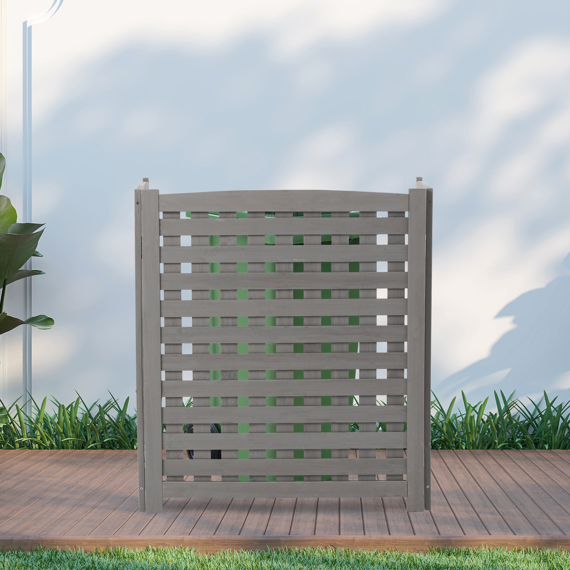 Air Conditioner Fence Screen Outside, Cedar Privacy Fence Panels To