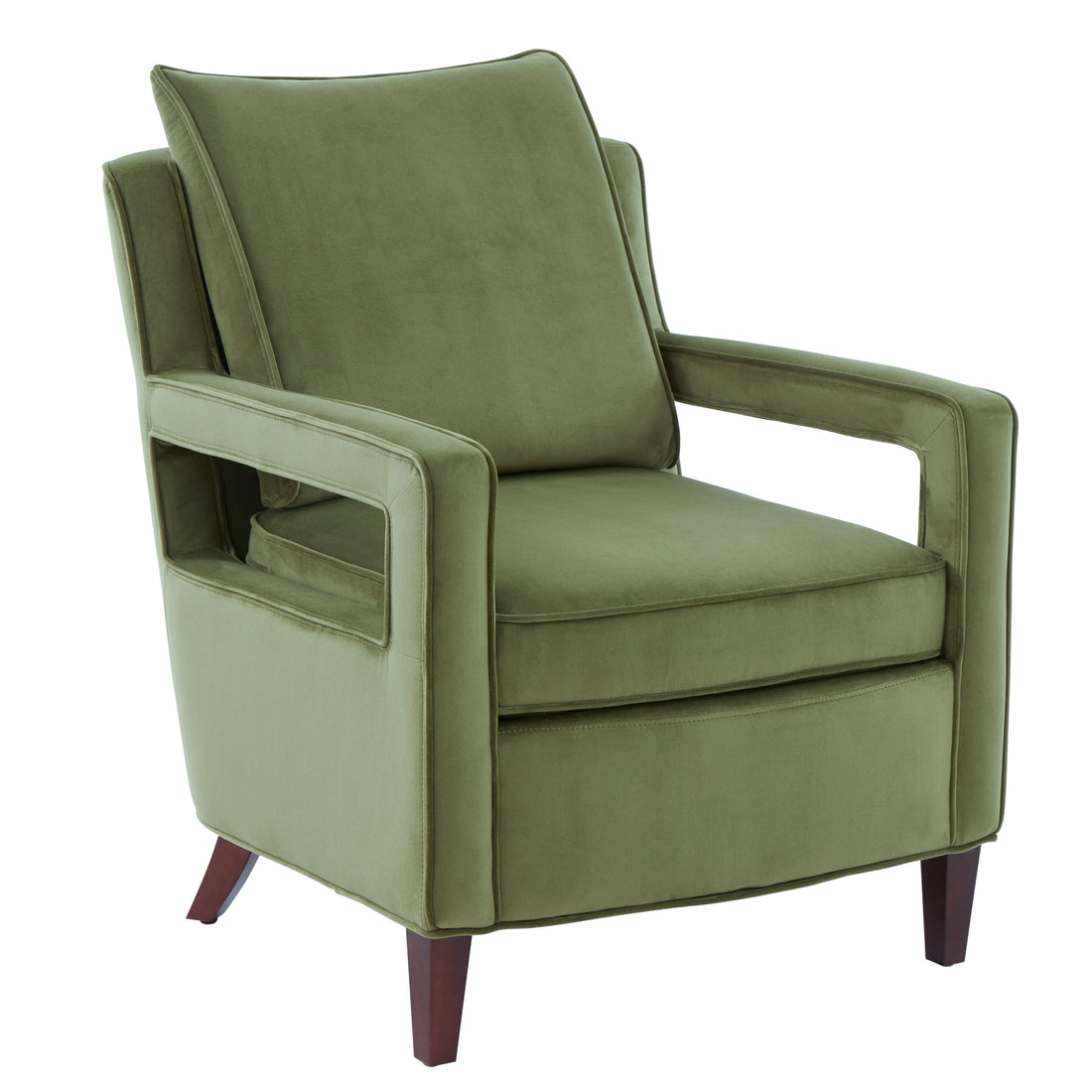 Alina Green Velvet Accent Arm Chair Green Foam Velvet