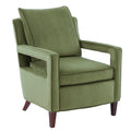 Alina Green Velvet Accent Arm Chair Green Foam Velvet