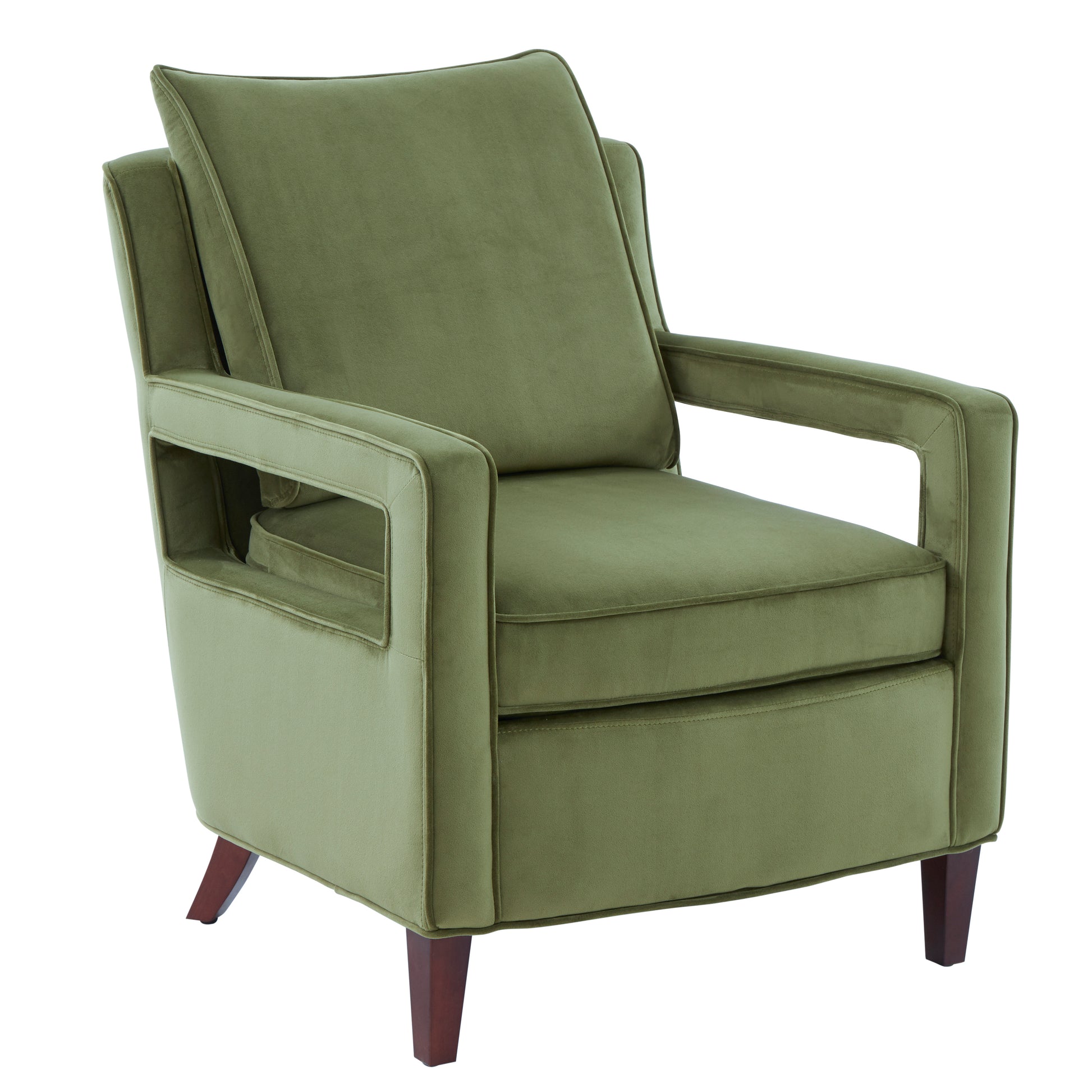 Alina Green Velvet Accent Arm Chair Green Foam Velvet