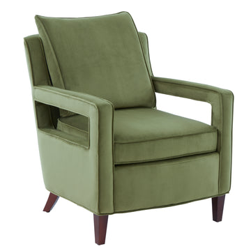 Alina Green Velvet Accent Arm Chair Green Foam Velvet