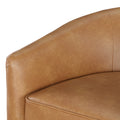 Maisy Saddle Faux Leather Wood Base Barrell Swivel brown-foam-polyester