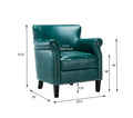 Hadley Teal Club Chair Teal Foam Polyester Blend