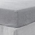 Fitted Queen Sheet 1 Pc, Bed Sheets Queen Size, Linen Sheets Queen Size, Hotel Sheets,& Fade Resistant Queen Sheets, Cloud White Linen Linen