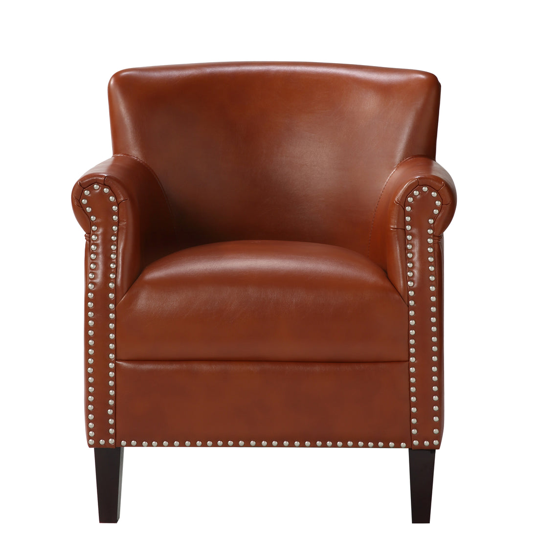 Hadley Caramel Club Chair Caramel Foam Polyester Blend