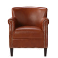 Hadley Caramel Club Chair Caramel Foam Polyester Blend