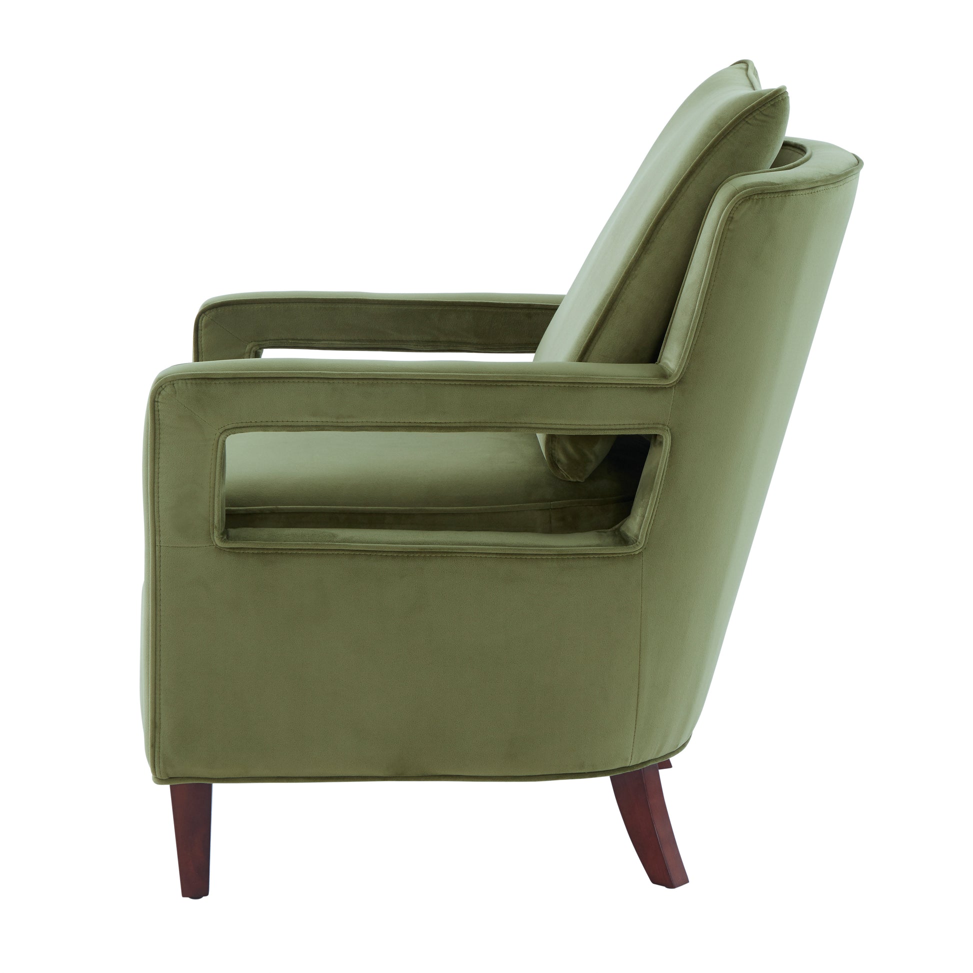 Alina Green Velvet Accent Arm Chair Green Foam Velvet