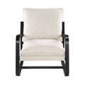 Blaire Sling Chair Upholstered In Oatmeal Fabric With Metal Frame Beige Foam Polyester