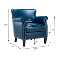 Hadley Navy Blue Club Chair Navy Blue Foam Polyester Blend