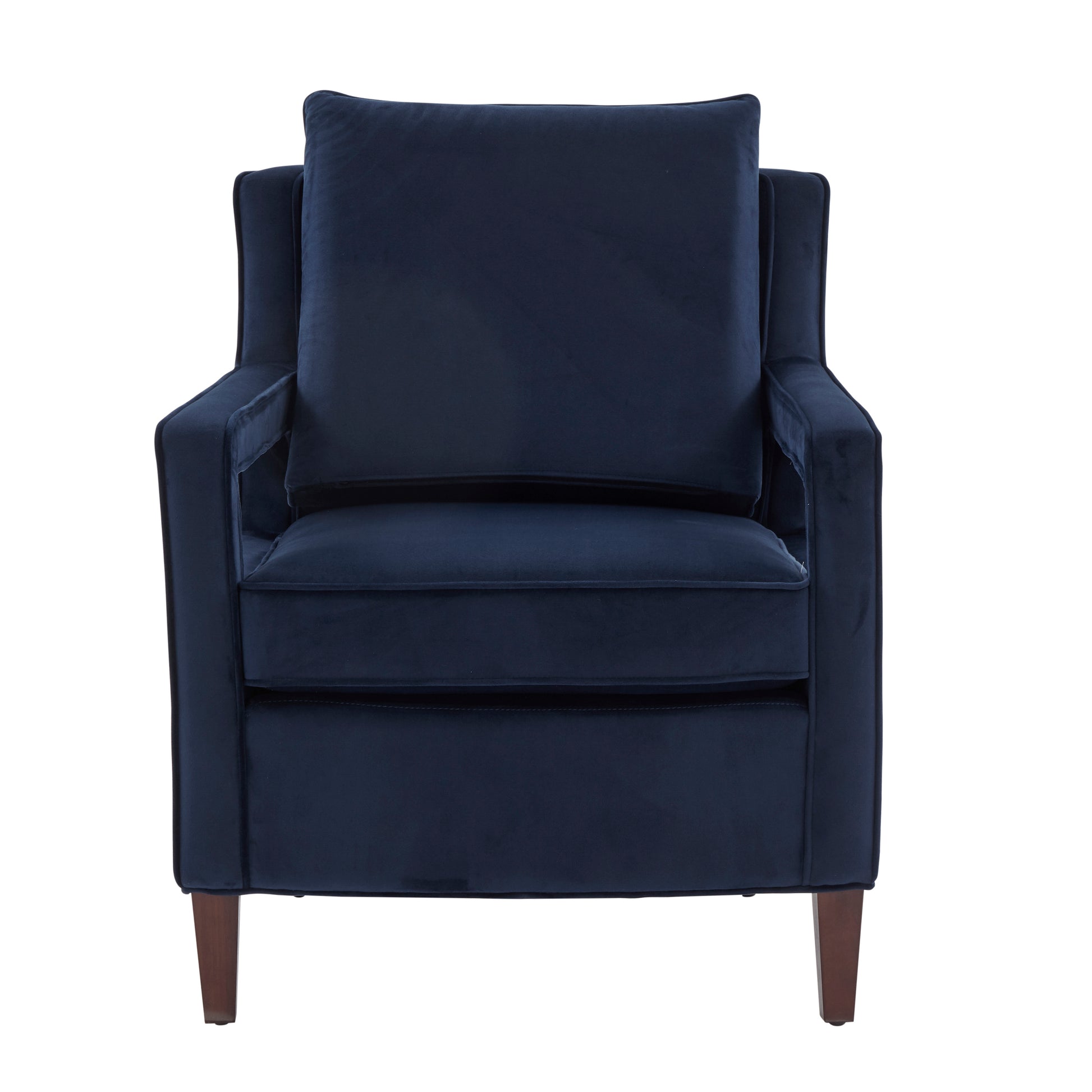 Alina Navy Blue Velvet Accent Arm Chair Navy Blue Foam Velvet