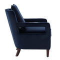 Alina Navy Blue Velvet Accent Arm Chair Navy Blue Foam Velvet