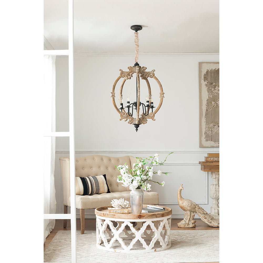 31.9X31.9X15.7" Rustic Round Wooden Coffee Table, White White Primary Living Space Antique,Farmhouse,Rustic,Traditional,Transitional Fir Wood