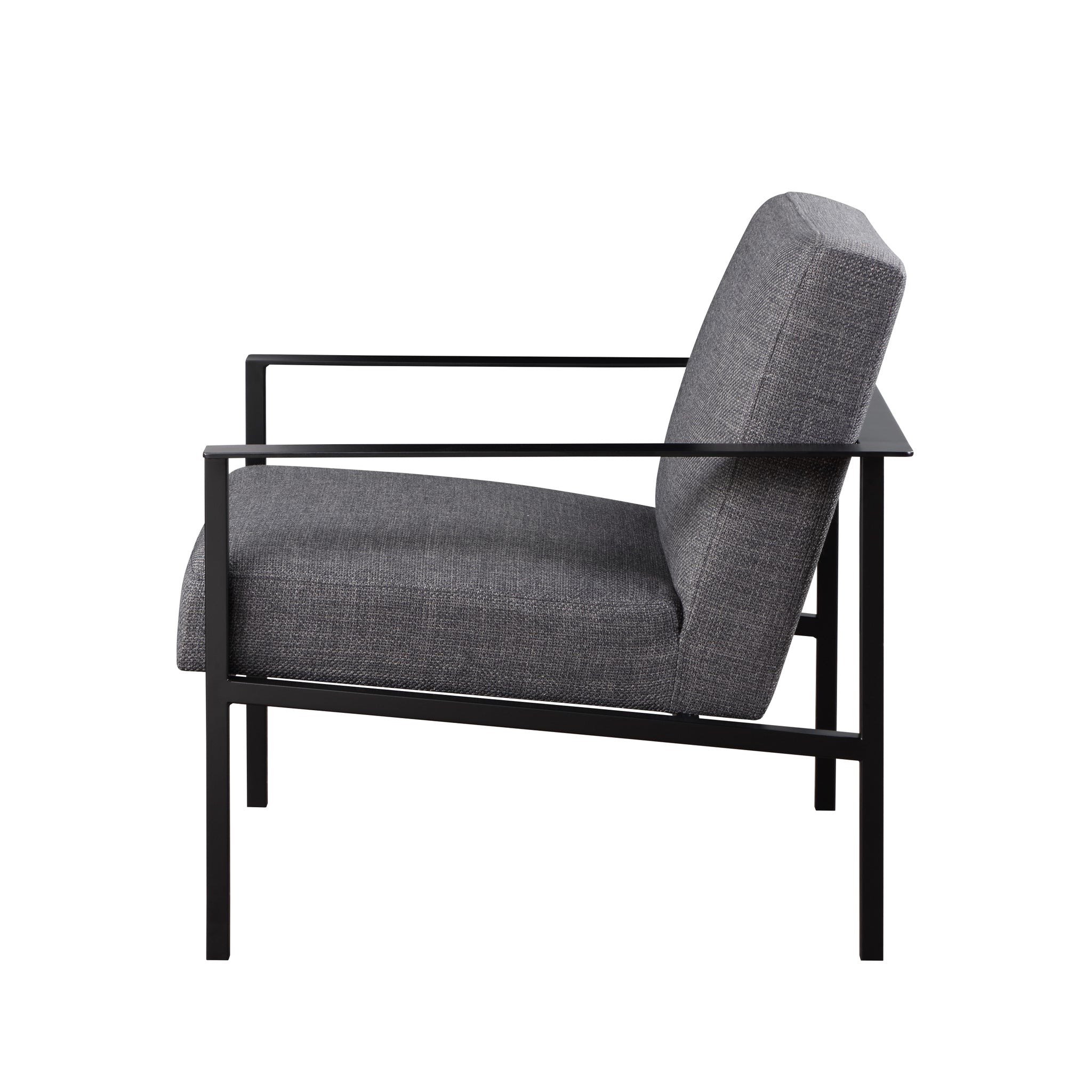 Millie Charcoal Stationary Metal Accent Chair charcoal-foam-polyester
