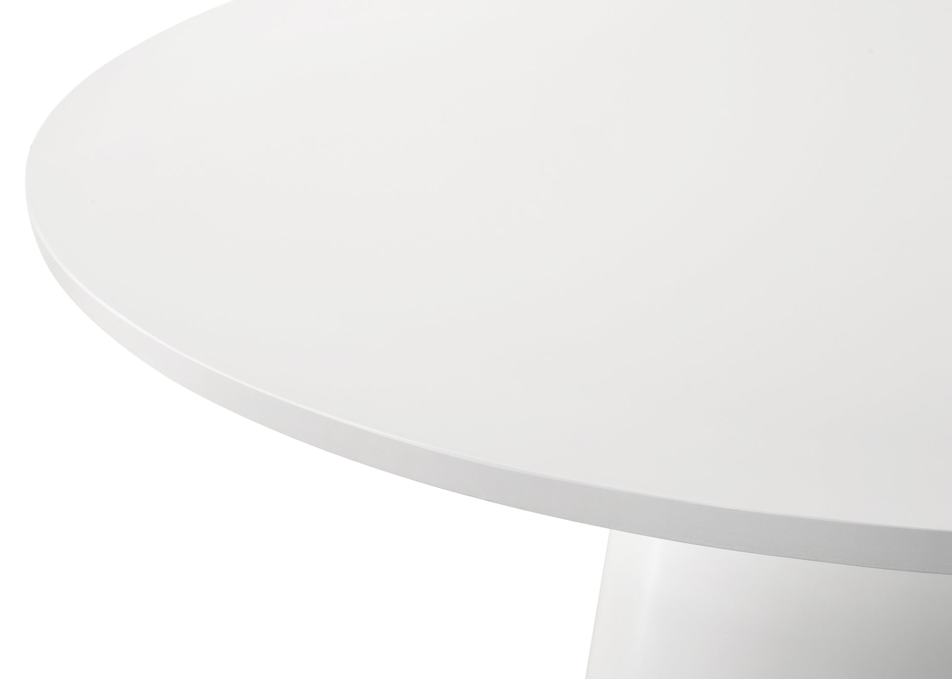 Jasper White 59" Wide Contemporary Round Dining Table White Wood