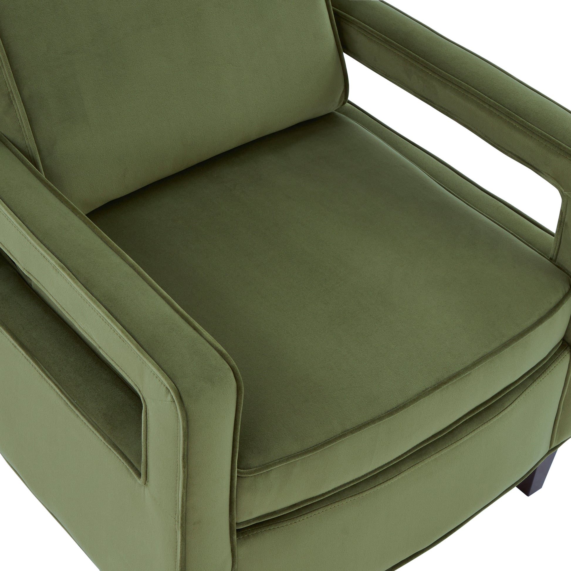 Alina Green Velvet Accent Arm Chair Green Foam Velvet