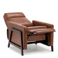 Madeline Push Back Recliner Caramel Caramel Foam Polyester Blend