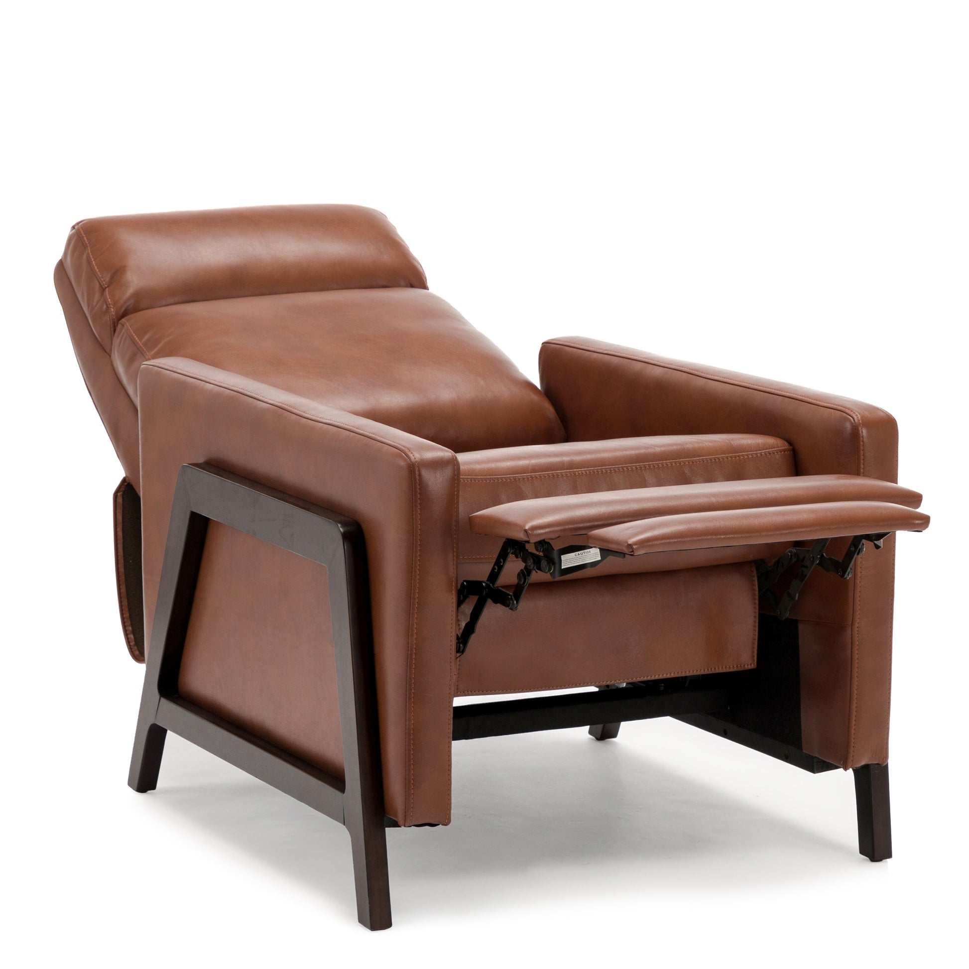 Madeline Push Back Recliner Caramel Caramel Foam Polyester Blend